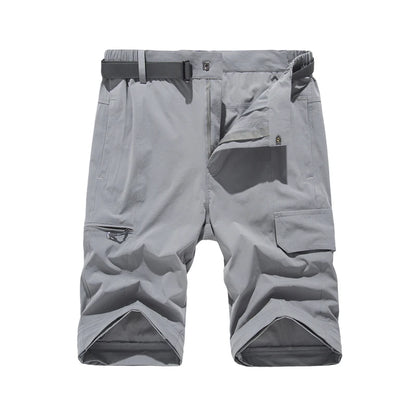 NUONEKO New Elastic Mens Hiking Pants Outdoor Sport Summer Quick Dry Waterproof Detachable Camping Trekking Climbing Cargo Pants