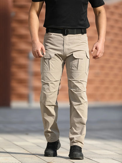 Men's Tactical Cargo Pants, Slightly Stretch Fabric, Soft and Breathable, Multi-Pocket, Suitable for Casual Outings