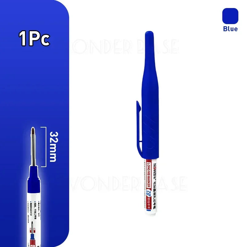Waterproof Multi-Purpose 32mm Deep Hole Marker Pens - 1-8 Pcs in 4 Colors for Wood Tile Metal  Bathroom Use