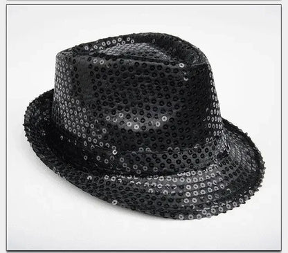 Stage Performance Sequined Hip-hop Hat Children's Day Dance Performance Jazz Hat Men And Women Festival Parties Sequined Top Hat