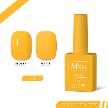 Gel Nail Polish Set - Neon Brown Royal Blue Red Green Pastel Nude Varnish