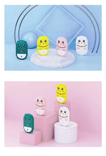 Cute Pet Shaped Electric Hand Warmer USB Charging Portable Waterless Hot Water Bag Dual Purpose 3000mAh Power Bank 2-in-1