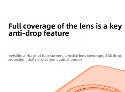 360 Rotating Magnetic Stand Case for iPhone 17 15 14 13 16 Pro Max Air for Magsafe Stress Relief Ring Holder Full Lens Cover