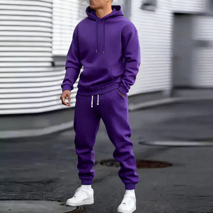 2026 popular two-piece men's sportswear jogging suit sportswear hooded sweatshirt zipper sweatshirt autumn and winter clothing