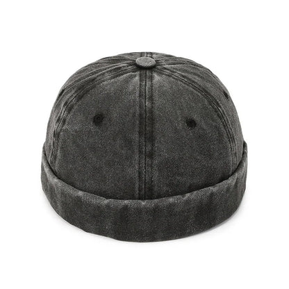 Denim Docker Cap – Brimless Sailor Beanie, Adjustable