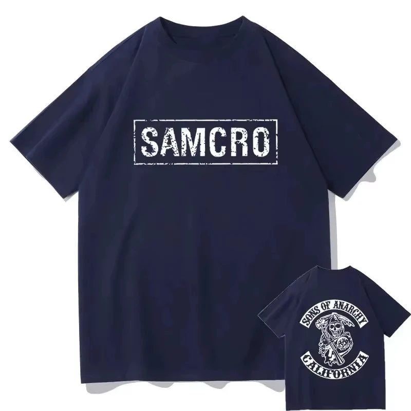 Sons of Anarchy SAMCRO Print T-shirt Men Women Trend Hip Hop Rock Oversized Short Sleeve Tee Summer Cotton T Shirts Clothes Tops