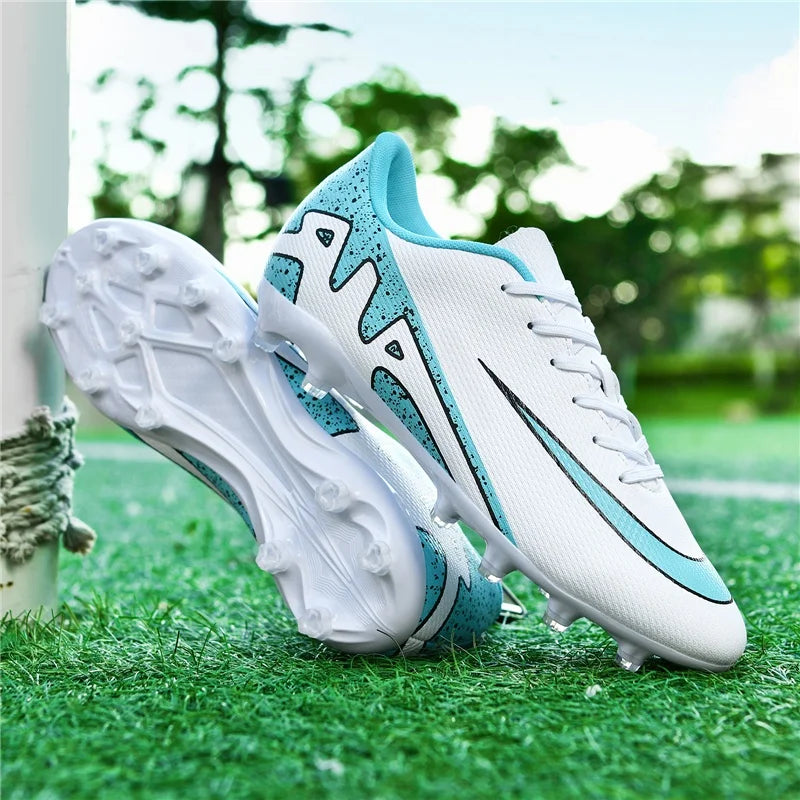 Men Soccer Shoes - Ultralight Football Boots With Long Spikes | Breathable Cleats