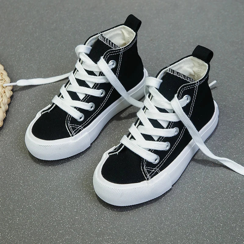 Children's Canvas Shoes - Breathable Kids Casual Lace-Up Sneakers | Unisex Footwear
