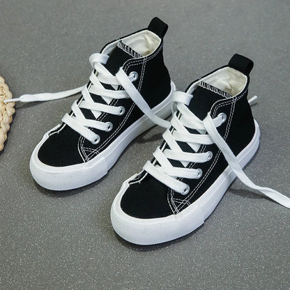 Children's Canvas Shoes - Breathable Kids Casual Lace-Up Sneakers | Unisex Footwear