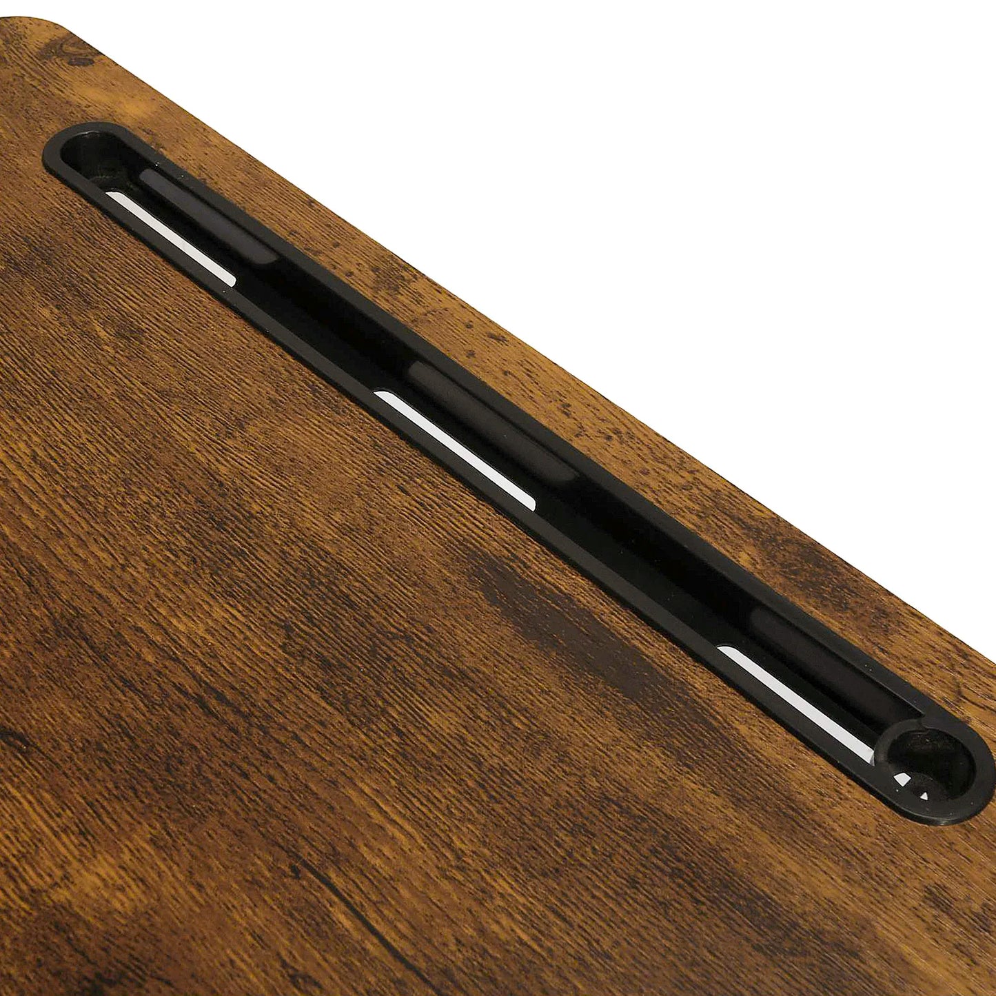 C Shaped Side Table – Mobile Coffee Table With Wheels | Adjustable Height Wooden Storage