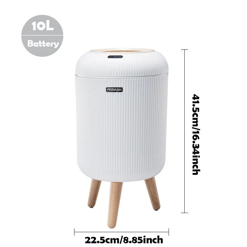 Smart Motion Sensor Trash Can - Automatic Plastic Bin for Home  Office