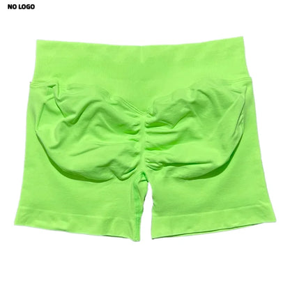 Women Sports Shorts - Low Waist Elastic Band Gym Biker Scrunch Fitness 4.5''