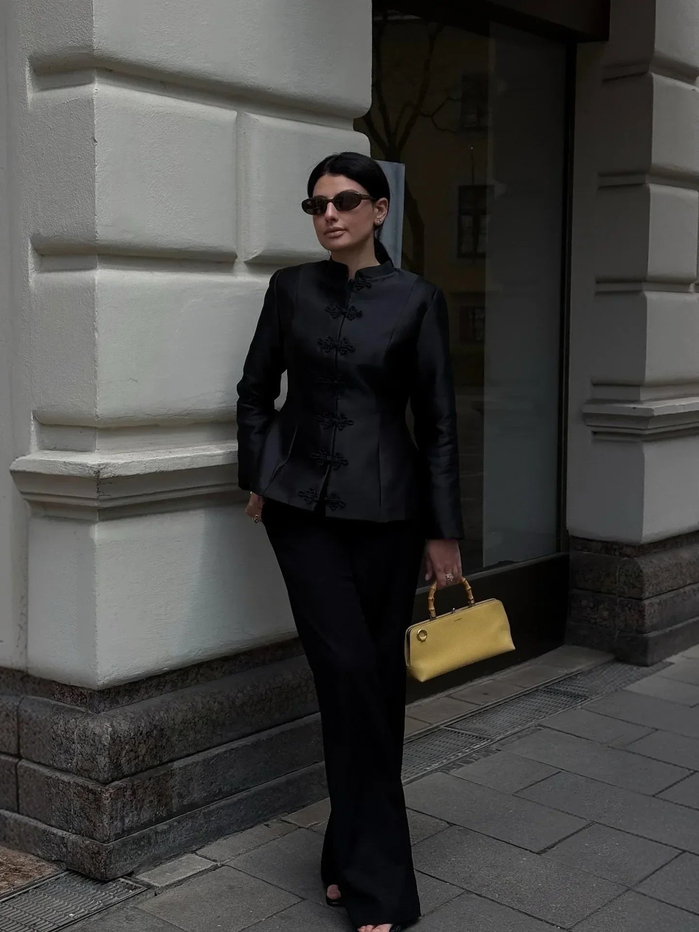 Elegant Satin Coat – Women's Satin Jacket With Cinched Waist & Button Closure