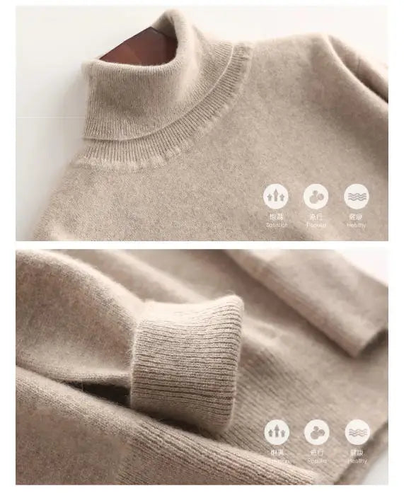 Cashmere Cotton Blend Turtleneck Men Jumper 2025 Autumn Winter Wram Clothes Vetement Homme Pull Homme Hiver Man Pullover Sweater
