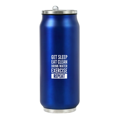 500ML 304 Stainless Steel Cola Can Thermos Custom LOGO Vacuum Cup Flask Portable Double Layers Straw Cup Water Bottle Mug