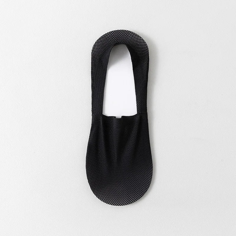 1/3/5 Pairs High-Quality Men Cotton Boat Socks Summer Thin Breathable Solid Color Silicone Anti Slip Low Top Invisible Socks