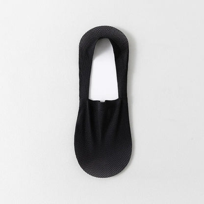1/3/5 Pairs High-Quality Men Cotton Boat Socks Summer Thin Breathable Solid Color Silicone Anti Slip Low Top Invisible Socks