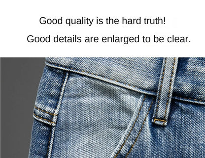 Denim Shorts Men – Casual Summer Knee Length Jean Shorts with Multiple Pockets
