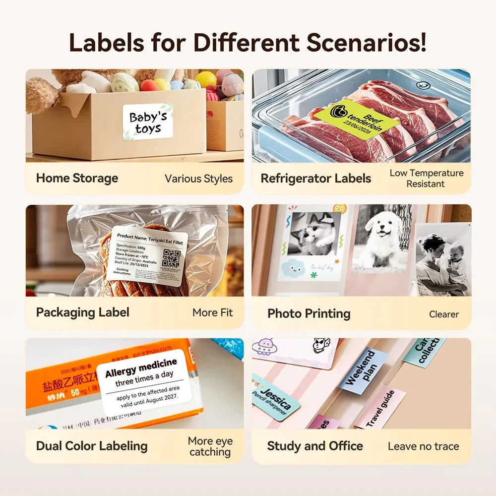 Niimbot B21 Pro 300DPI Portable Printer Thermal Label Bluetooth Sticker Maker For Business Home, Print Barcode Photo Note Label