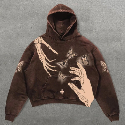 Cotton New Rock Men's Hooded Sweatshirt Spring Autumn With Pockets No Brand Simple Male Hoodie Welcome Deal In Funny Luxury Tops
