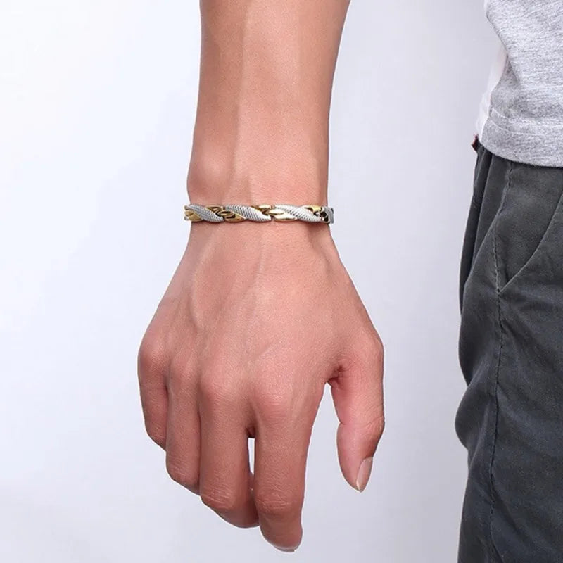 New Dragon Pattern Twisted Healthy Magnetic Magnet Bracelet for Women Power Therapy Magnets Bracelets Bangles for Women Men