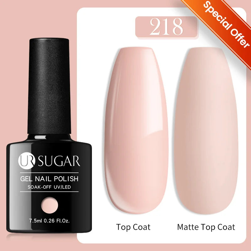 Nude Crystal Rubber Base Gel - 7ml Semi-Permanent Soak Off UV LED Nail Varnish