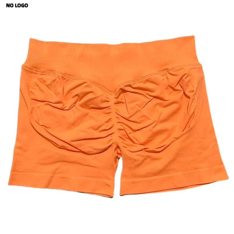 Women Sports Shorts - Low Waist Elastic Band Gym Biker Scrunch Fitness 4.5''