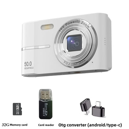 Portable Digital Camera - 44MP Compact Camera with 16x Zoom & 2.4 Inch LCD Screen