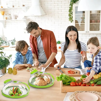 Microwave Food Cover - Clear Splatter Guard with Steamer and Handle for 10 Inch Plates