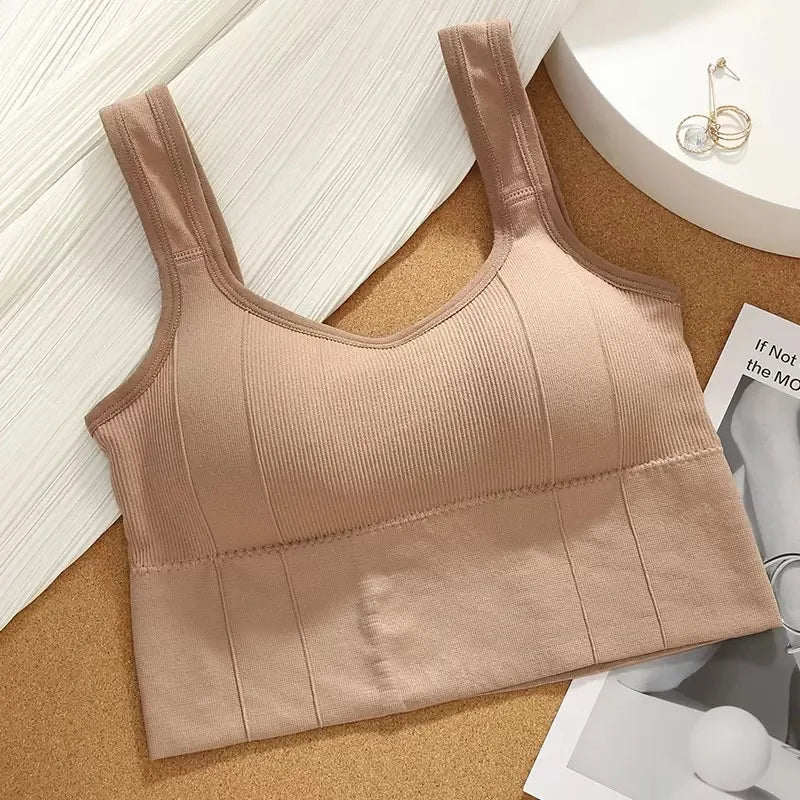 1pcs Women Breathable Sports Bra Female Fitness Top Seamless Yoga Bra Shockproof Crop Top Push Up Sport Bra Lady Gym Workout Top