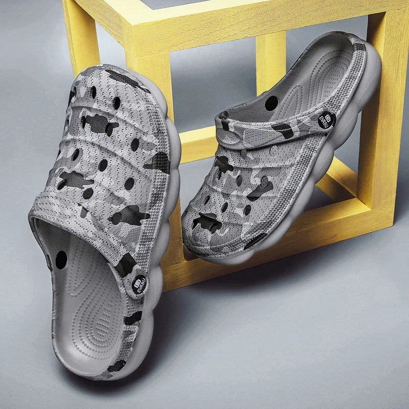 Men Beach Sandals - Lightweight EVA Fishing Sandals | Casual Slip-On Outdoor Sports Slippers