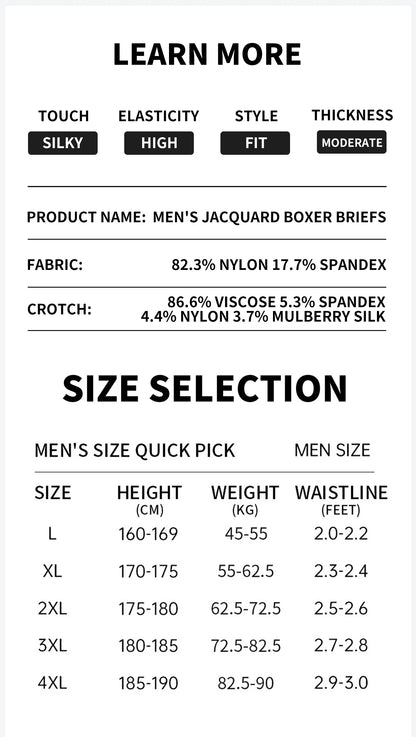 MiiOW 3Pcs Ice Silk Men Jacquard Boxer Shorts 10A Antibacterial Men's Panties Man Underpants Men's Refreshing Sports Underwear