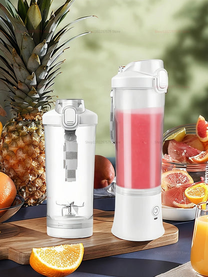 Portable Electric Juicer - USB Rechargeable Mini Blender with Strong Motor