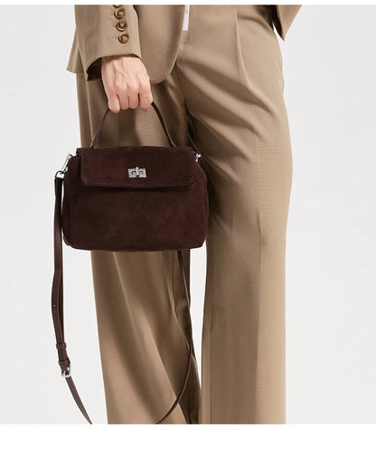 Genuine Leather Crossbody - Women's Soft Leather Messenger Bag With Zipper Closure