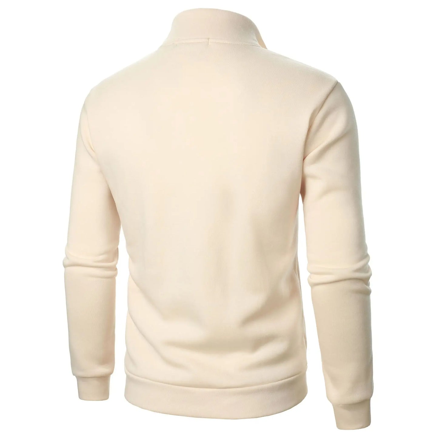 Spring and Autumn new casual half zipper stand up collar hoodie trend simple and loose oversized fleece men's hoodie