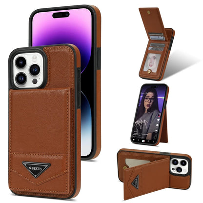 Wallet Magnetic Flip Sidestick Hardware Anti-theft Brush Leather Case For iPhone 17 Air 16e 16 Pro Max 15 Plus 14 13 12 11 XR