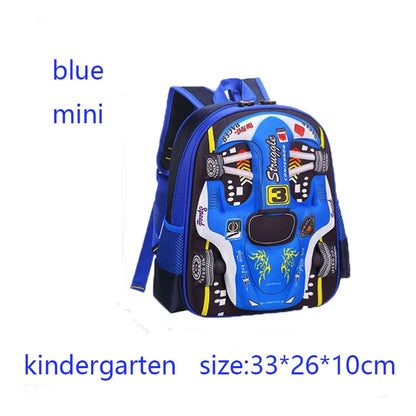 Waterproof 3D Car Backpack - Lightweight Preschool School Bag for Kids - ZOOMNSTORE