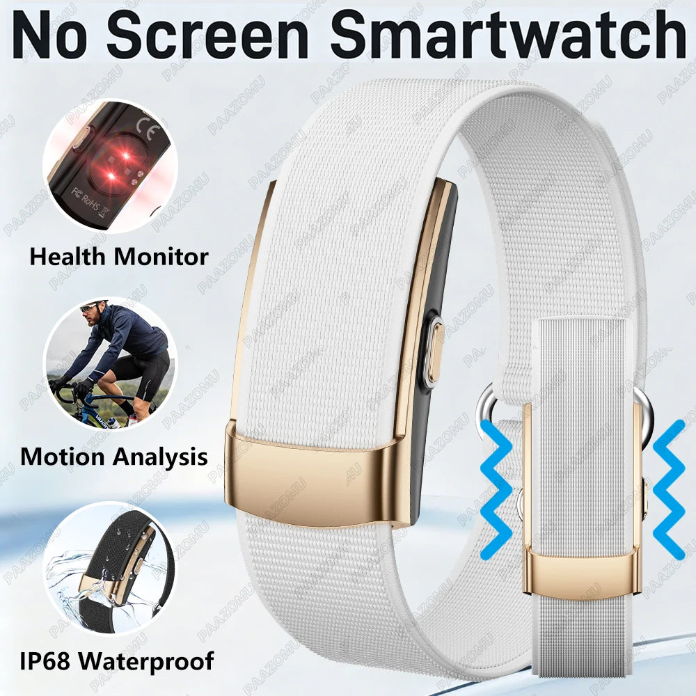 No Screen Smart Bracelet Health Fitness Tracker 24/7 Heart Monitor Sleep Tracker Multi-Sport Tracker Wristband for Android iOS