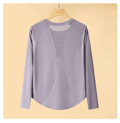 Women's Yoga Top – Long Sleeve Quick Dry Sportswear | Breathable, Flexible Workout Tee