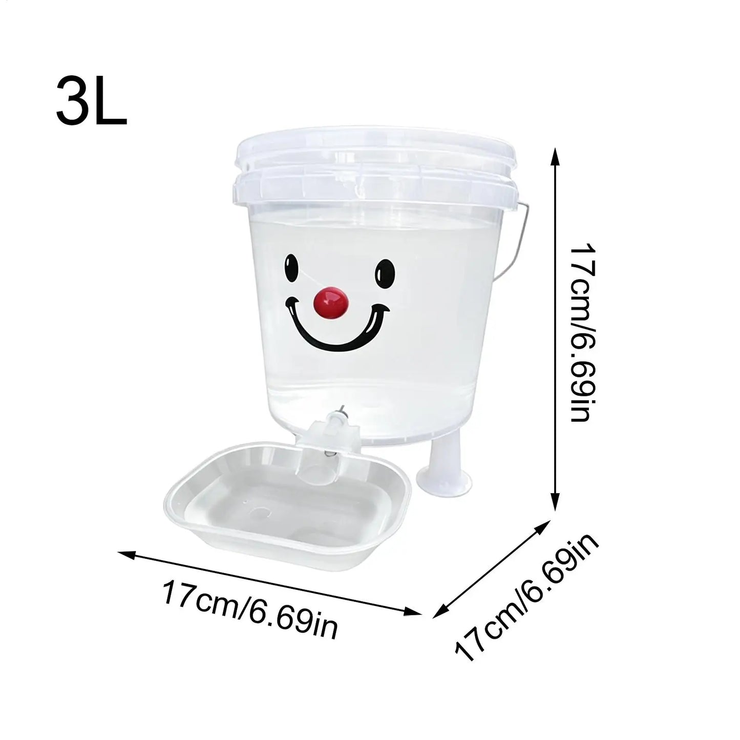 Automatic Dog Water Dispenser Large Capacity Leakproof Visual Bowl for Puppy Pets Indoor Outdoor Dorm Travel Home