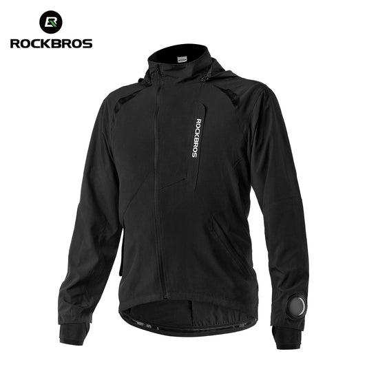 ROCKBROS Men Cycling Jackets Spring Summer Breathable Quick Dry Bike Hooded Jacket MTB Road Sports Cycling Tops Coat Windbreak