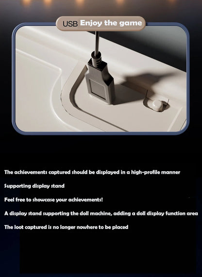 Big Size DIY Doll Machine Kids Coin Operated Play Game Mini Claw Catch Toy Crane Machines Music Doll Children Xmas Gifts Toys