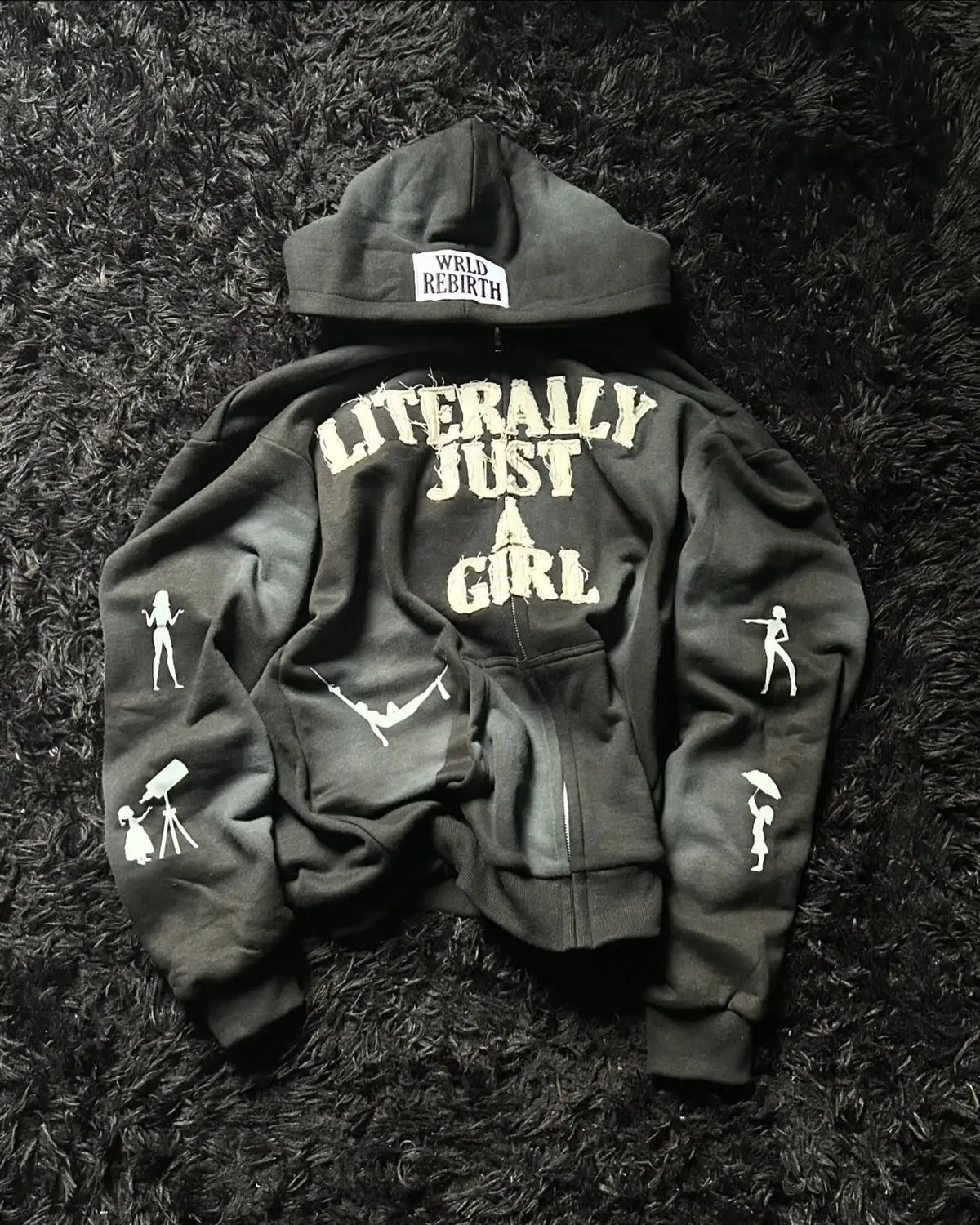 Y2K Hip Hop Hoodie Men Women 3D Print Letter Streetwear Loose Zip Up Cardigan Casual Oversized Pullover Sweatshirt Vintage Trend