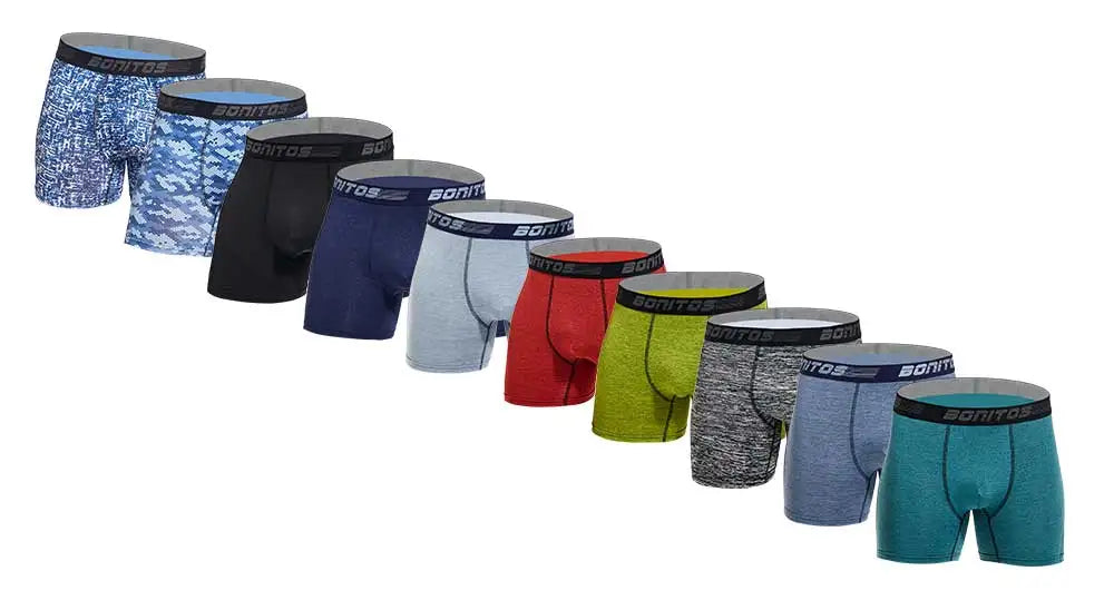 3 Pieces Cotton Men's Panties BONITOS Letter Waistband Boxer Briefs Solid Color Boxers Underwear For Man Classic Men Underpants