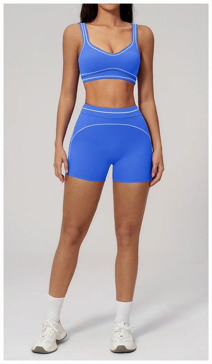 Fitness Suit 2PCS Yoga Set Women's Tracksuit Sports Outfits Gym Running Push Up Sportswear Legging Athletic Wear Workout Clothes