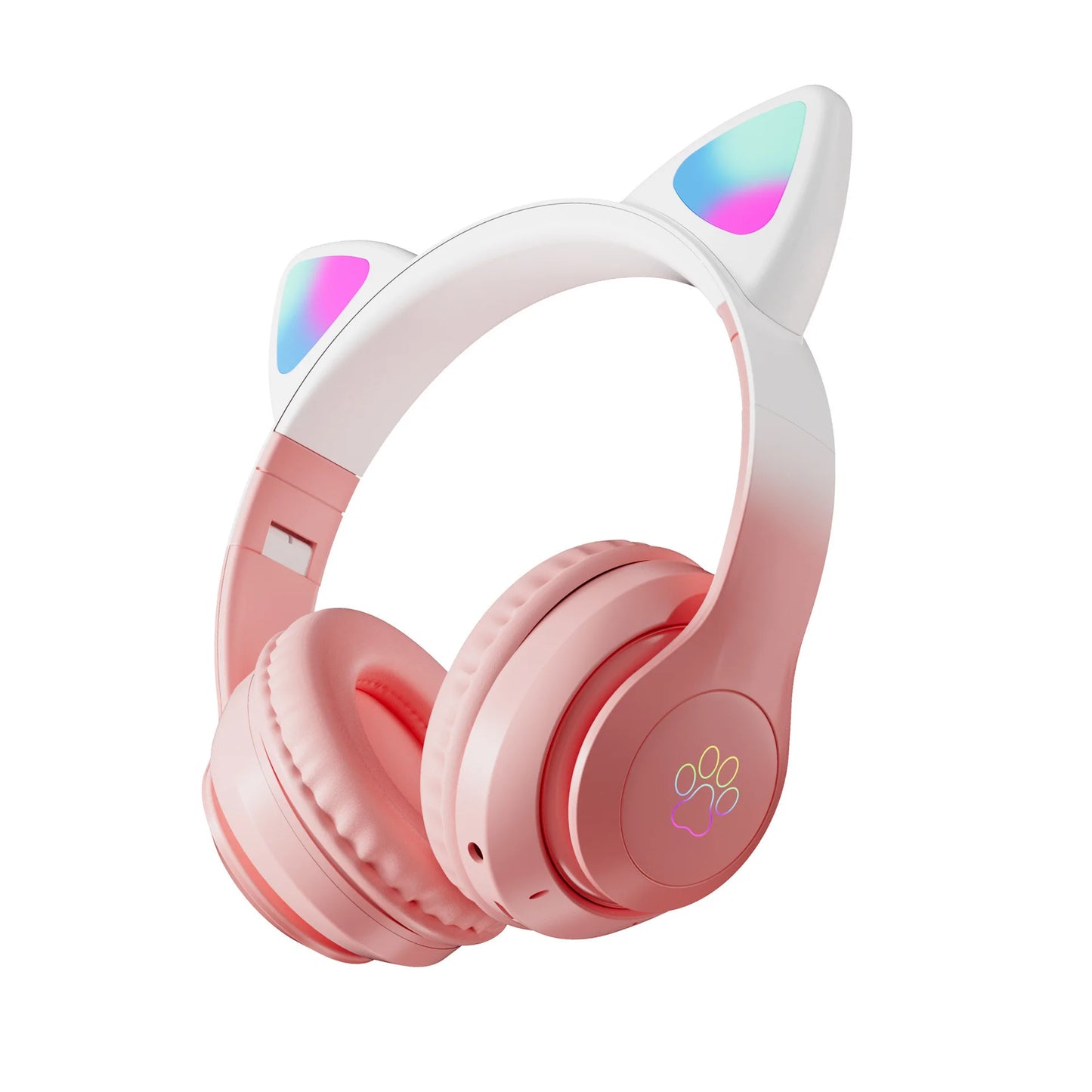 Wireless Cat Ear Headphones – Kids Gaming Headset With Microphone & RGB Lights