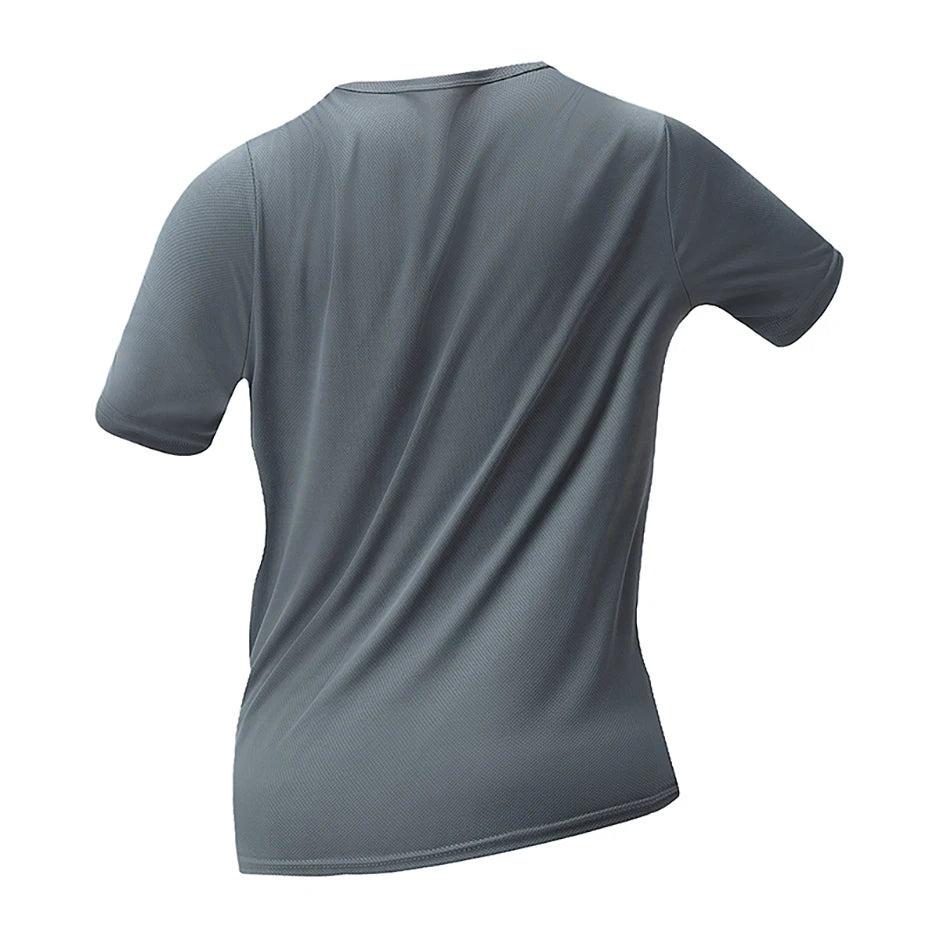 Men's Sports Fitness Top – Quick Drying Printed Tee | Plus Size Casual Shirt
