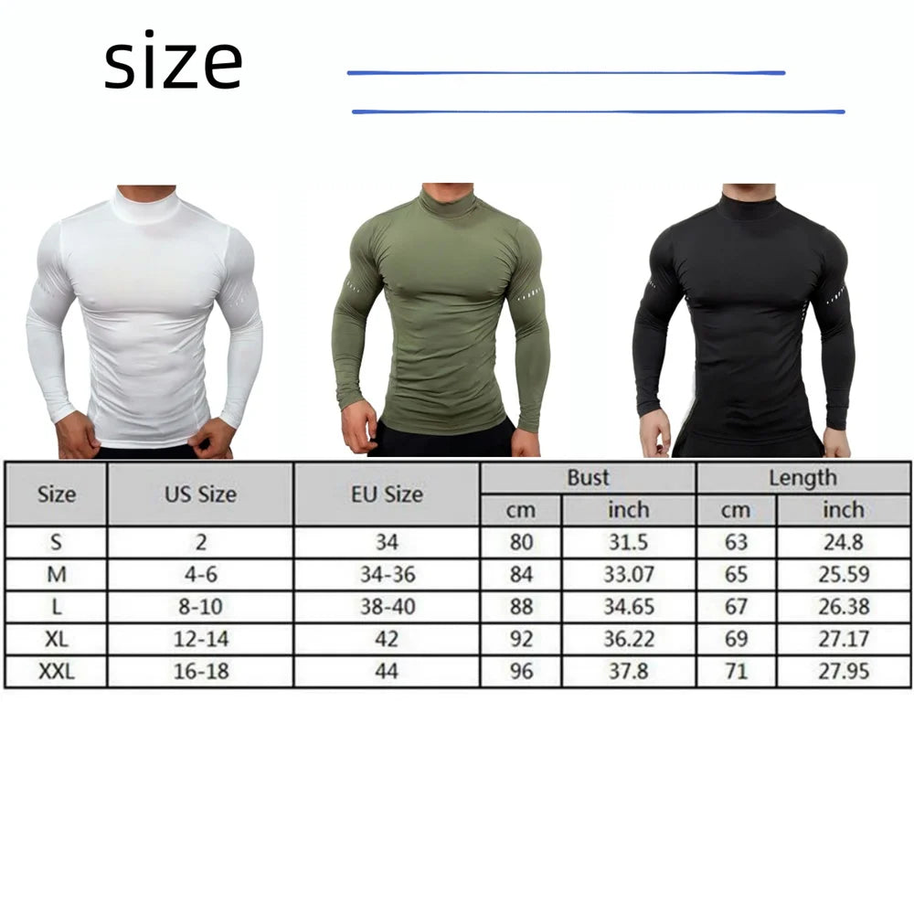 Men's Compression Shirt Athletic Long Sleeve Workout T Shirt | UV Sun Protection, Quick Dry
