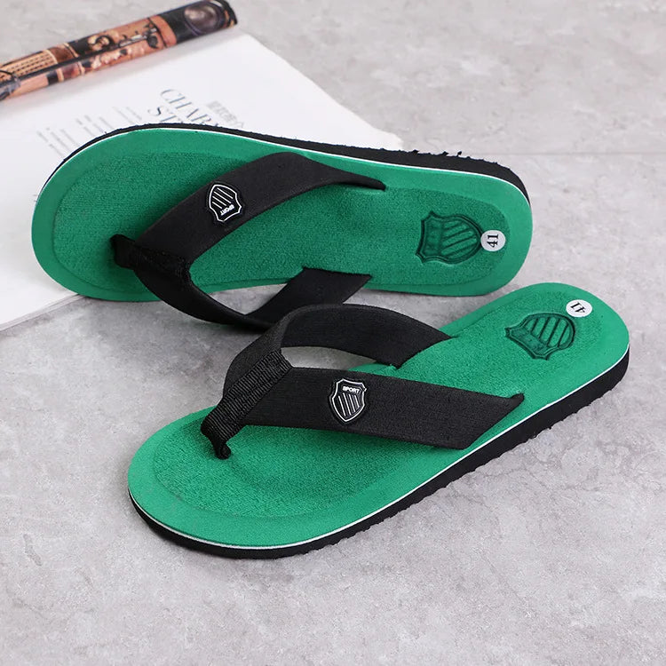 Mens Casual Flip Flops - Non-Slip Summer Beach Slides