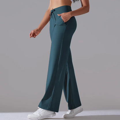 Yoga Straight Leg Sweatpant Straight Leg Women's Loose Tracksuit Pants Wide Leg Outdoor Gym Runing Casual Tracksuit Pants